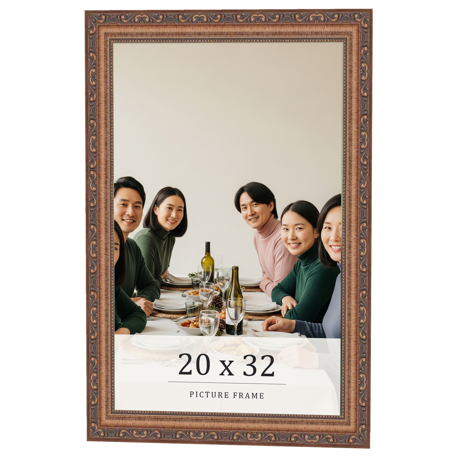 20x32 Frame Red Solid Wood Picture Frame Width 1.75 Inches